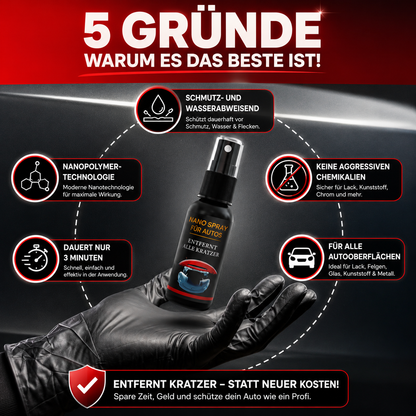 Kratzer entfernen mit NanoSpray™ — ohne Werkstatt, ohne 480 €